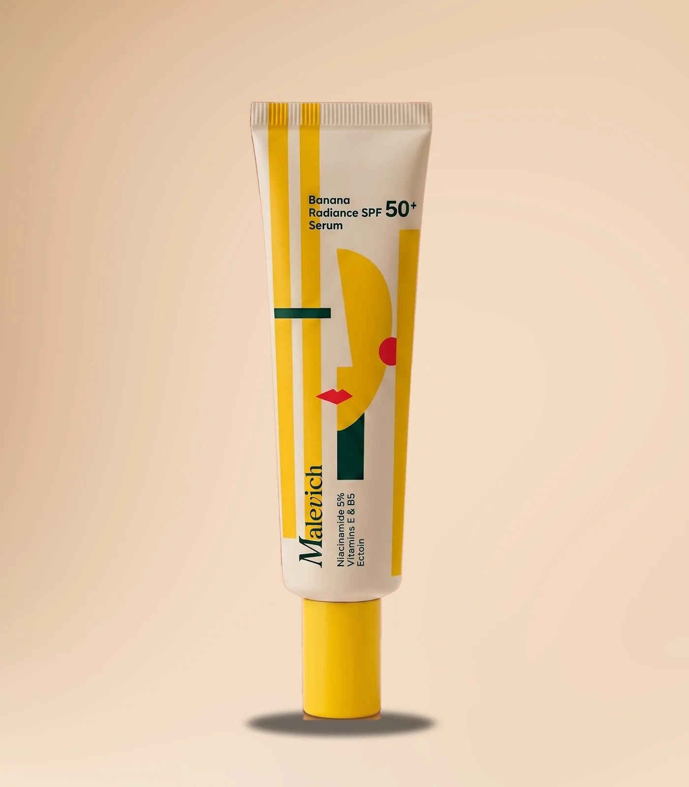 Сонцезахисна сироватка для сяйва шкіри обличчя з бананом SPF 50+, 50 мл